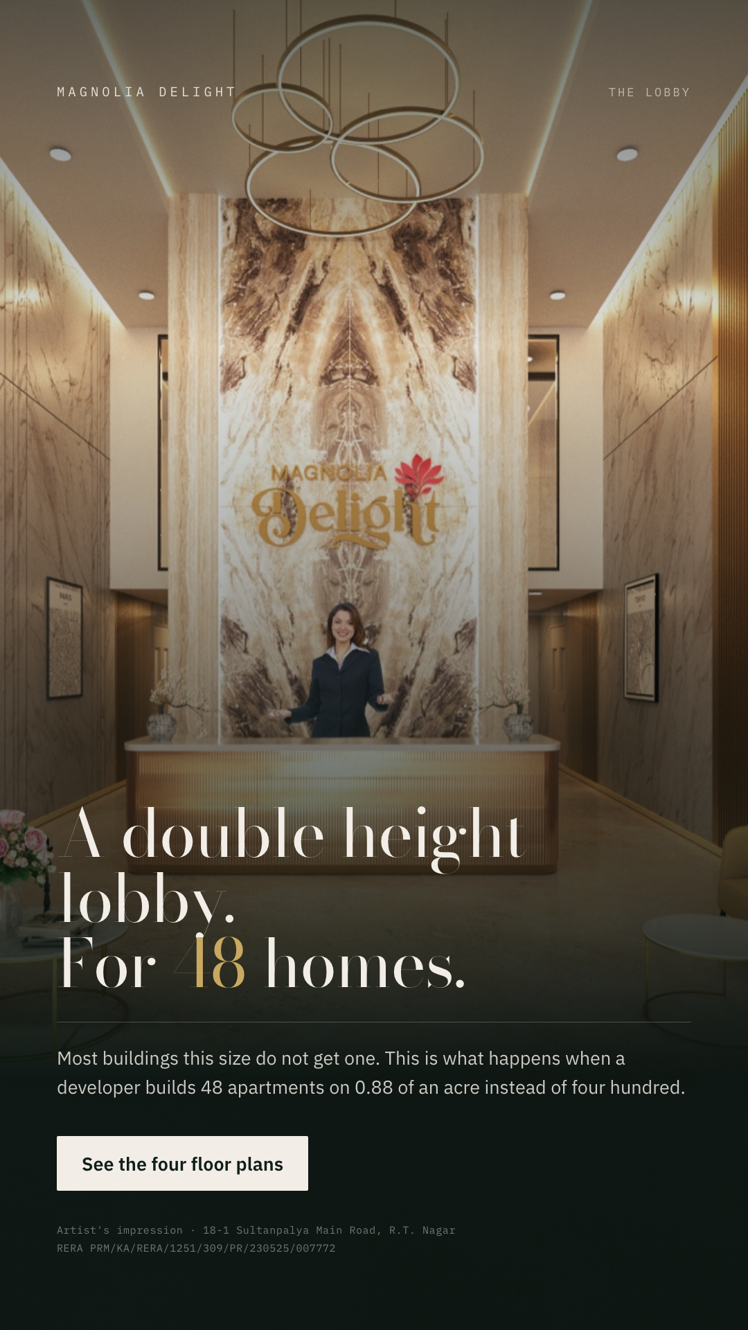 Meta 9:16, a double height lobby for 48 homes