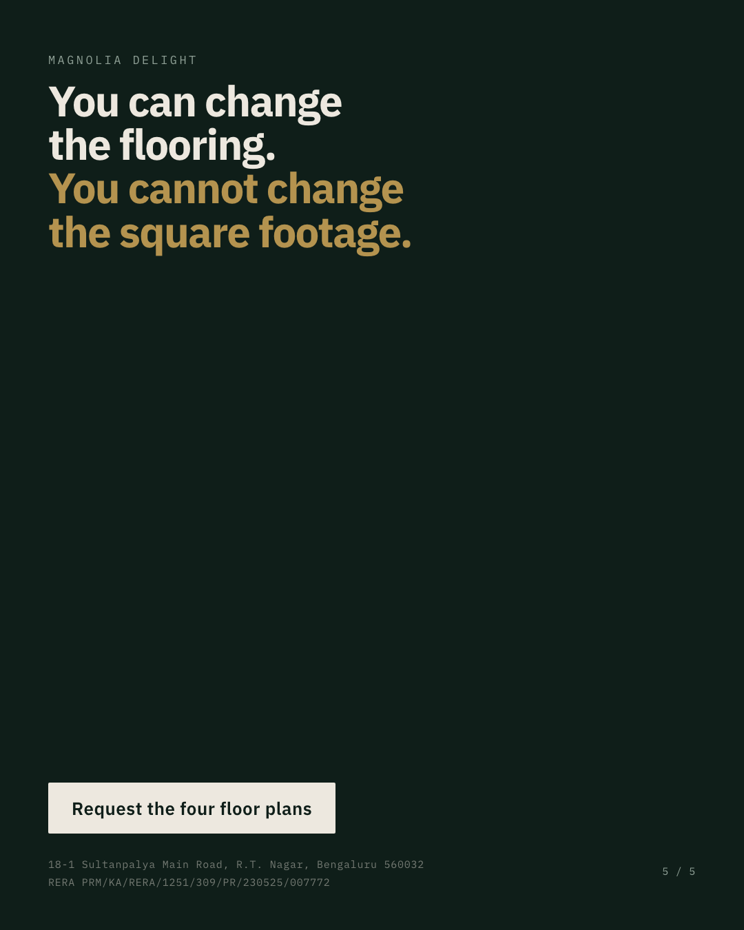 Carousel card, you cannot change the square footage